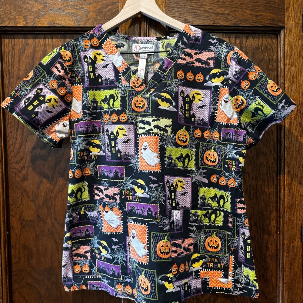 Halloween Themed Glitter Scrub Top